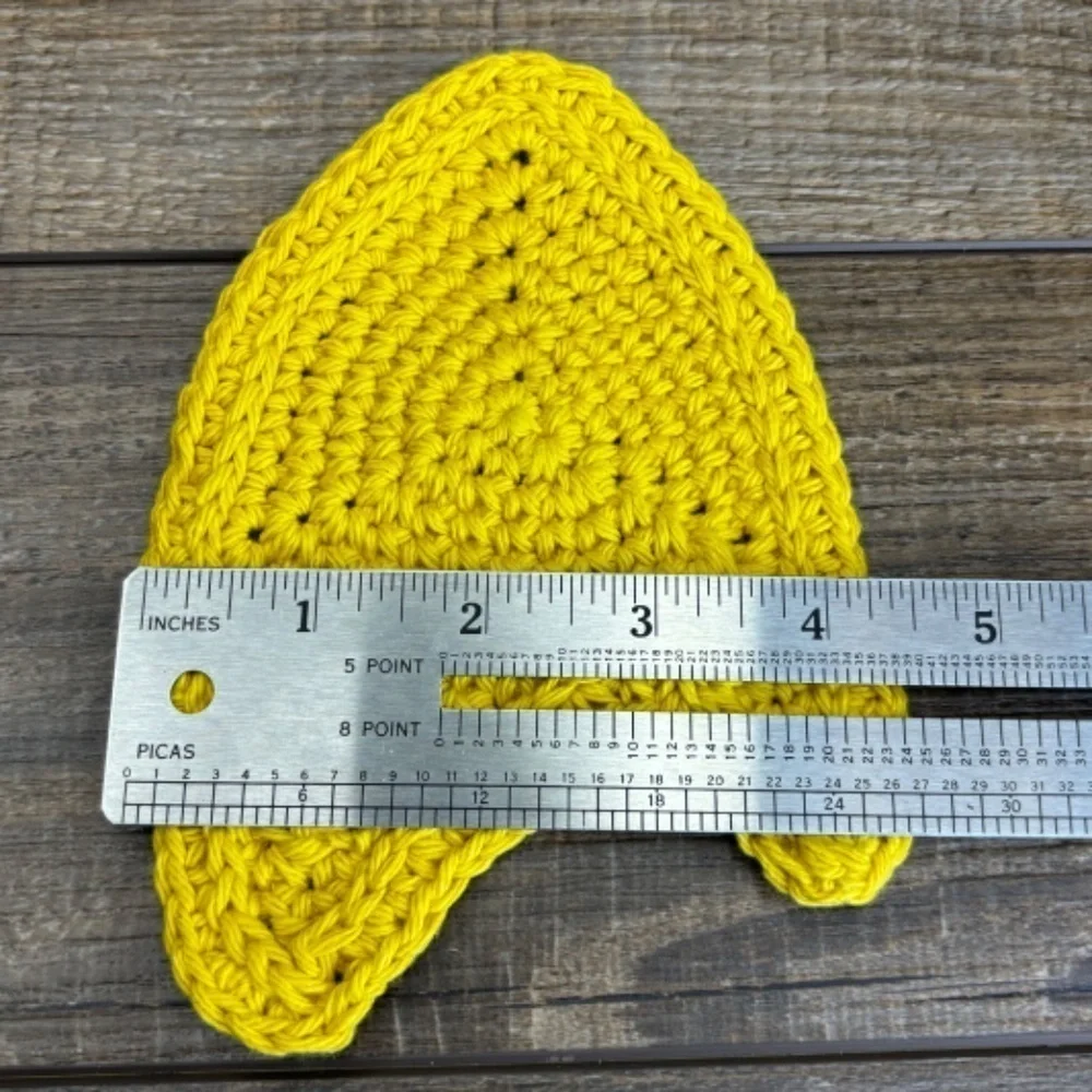 Coasters Star Trek Com Badge Shape Set of 2 Handcrafted Crochet by Seller Cotton